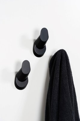 Colgador de pared de metal Crestt, negro mate