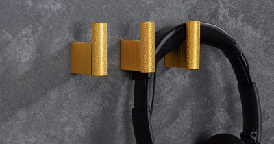 Colgador de pared Graf cepillado dorado