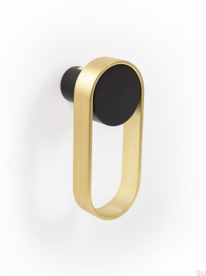 Colgador de pared Orbit 45 negro y oro cepillado