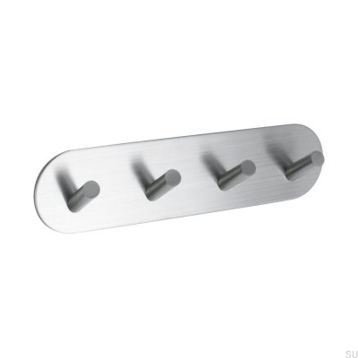 Colgador de pared Base 100-4 Acero cepillado
