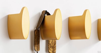 Colgador de pared cepillado dorado Takk