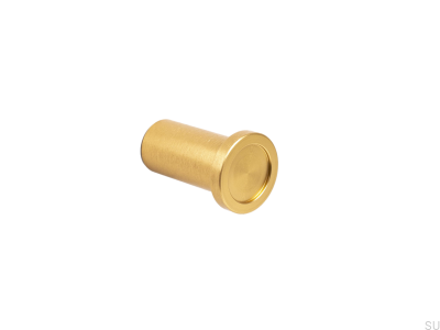 Percha de pared redonda cepillada en oro