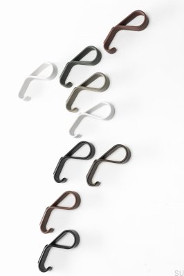 Colgador de pared Belt 30, metal, blanco mate