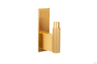 Colgador de pared con arandela Arpa Plate Aluminio Oro Cepillado Oscuro