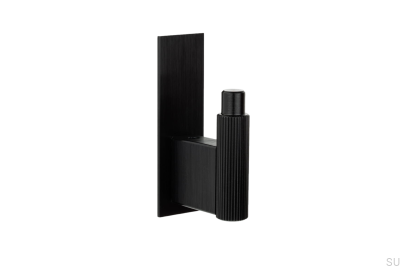 Colgador de pared con arandela Arpa Plate Aluminio Negro Cepillado