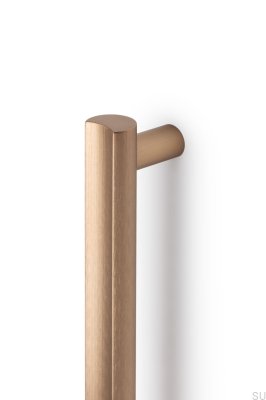 Tirador alargado para muebles Moon Big 1056, de un solo lado, dorado, cepillado, color cava