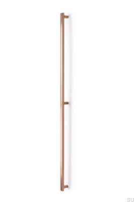 Tirador para muebles Moon Big 1056 de doble cara, alargado, color cava cepillado dorado