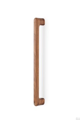 Tirador para mueble longitudinal unilateral Luv Wood 384, de nogal italiano