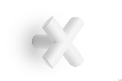  Colgador de pared de metal Equis blanco mate