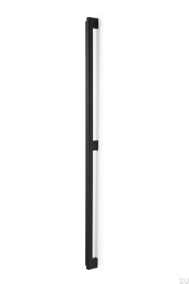 Tirador para mueble rectangular de doble cara Duo Big 960, Madera, Negro con Aluminio Negro