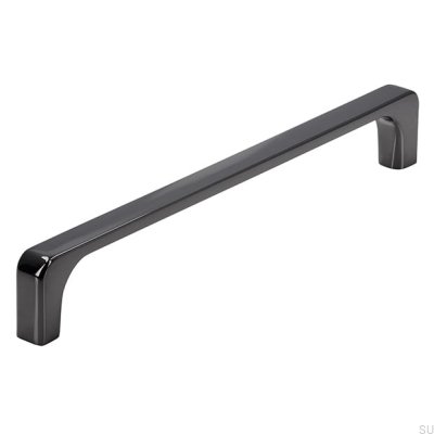 Tirador para mueble alargado 2563160 Negro Cromo pulido