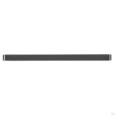 Tirador para mueble alargado 2563160 Negro Cromo pulido