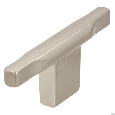 Pomo para mueble T-Bar 2524 Plata Cepillada