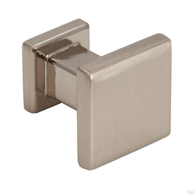 Pomo para mueble 2506 Plata cepillado