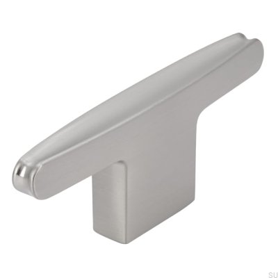 Pomo para mueble T-Bar 2570 16, plata cepillado