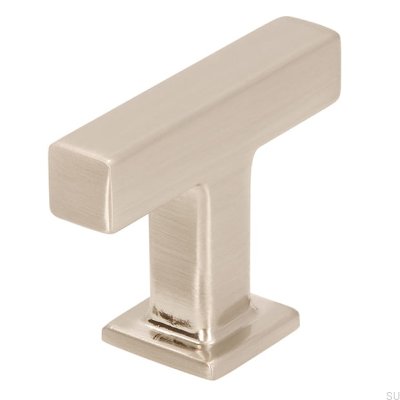 Pomo para mueble T-Bar 2520 Plata Cepillada
