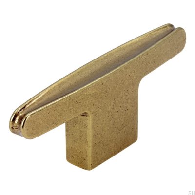 Pomo para mueble T-Bar 2570 16 Oro Envejecido