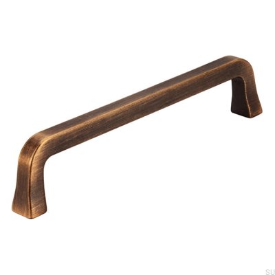 Tirador para mueble alargado 2525 128 Bronce cepillado antiguo