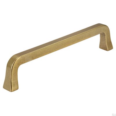 Tirador para mueble alargado 2525 128 Oro antiguo Cepillado