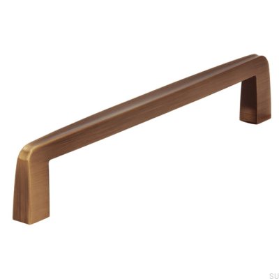 Tirador para mueble alargado 2570 160 Oro antiguo Cepillado