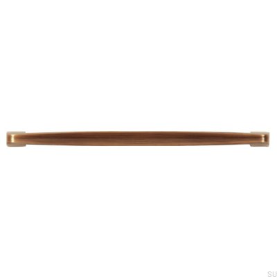 Tirador para mueble alargado 2570 160 Oro antiguo Cepillado