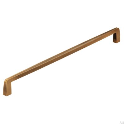 Tirador para mueble alargado 2570 320 Oro antiguo Cepillado