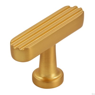 Pomo para mueble T-Bar 2588 48 Oro Cepillado