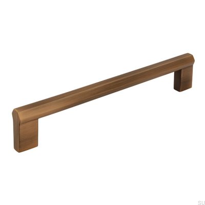 Tirador para mueble alargado 2571160 Oro antiguo Cepillado