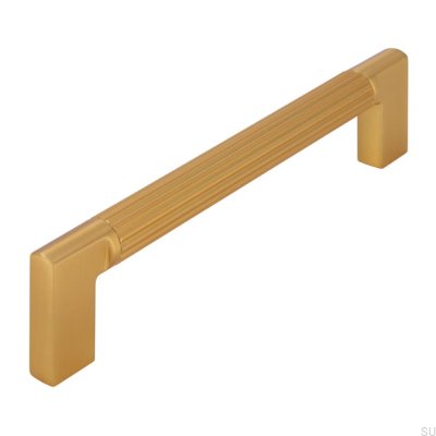 Tirador para mueble alargado 2591 128 Oro cepillado