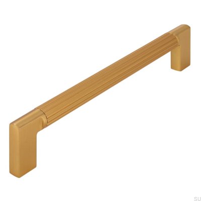 Tirador para mueble alargado 2591 160 Oro cepillado