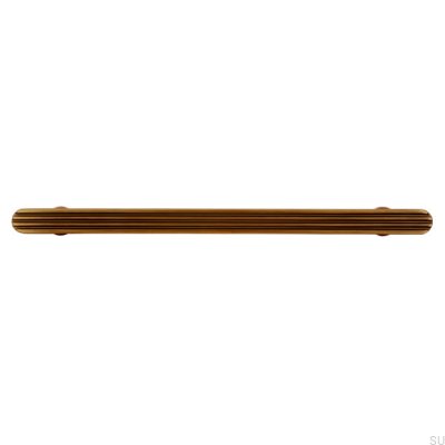 Tirador para mueble alargado 2587 160 Oro antiguo Cepillado