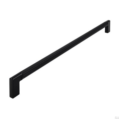 Tirador para mueble rectangular 2591 320 Metal Negro Mate