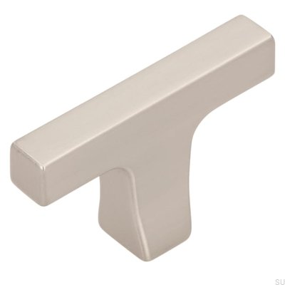 Pomo para mueble T-Bar 2562 48, plata cepillado
