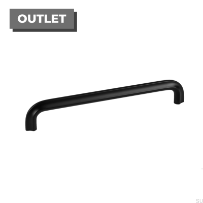 Tirador para mueble longitudinal Asi 192 Aluminio negro