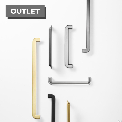 Bonito tirador para mueble oblongo cepillado dorado 160