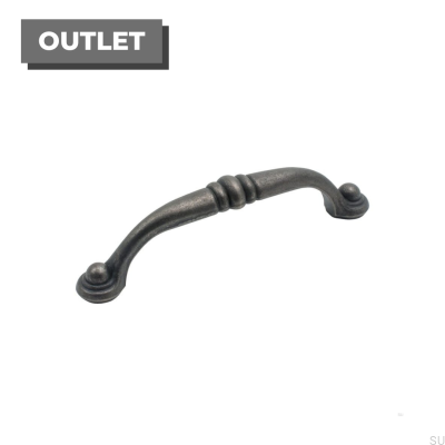 Tirador para mueble alargado 8443 96 Antique black