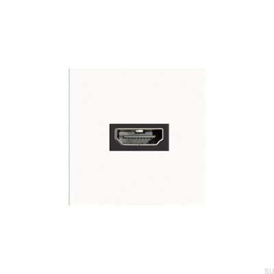 Módulo de toma HDMI para placa europea, blanco, estándar británico