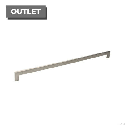 Karstorp 448 Tirador para muebles rectangular, cepillado, plateado