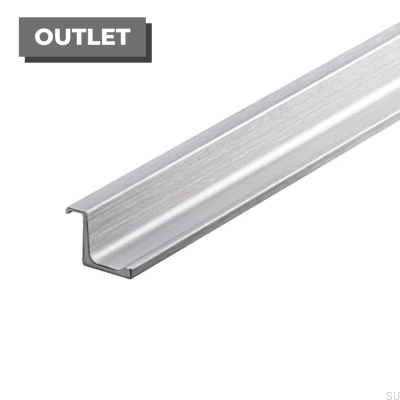 Tirador para mueble con borde embellecedor 596 Silver Steel