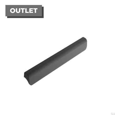 Tirador para mueble rectangular Fall 224 Aluminio Negro