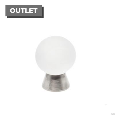 Tirador para mueble Kristall Cristal mate Níquel cepillado