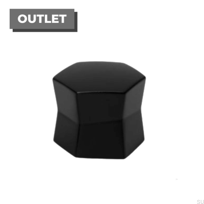 Pomo para mueble Coffee Pot, metal, negro