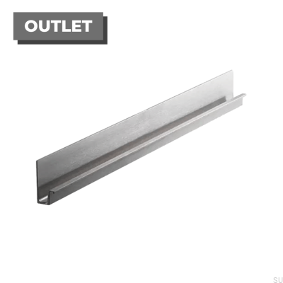 Tirador para mueble con borde de pared 1196 Aluminio plateado