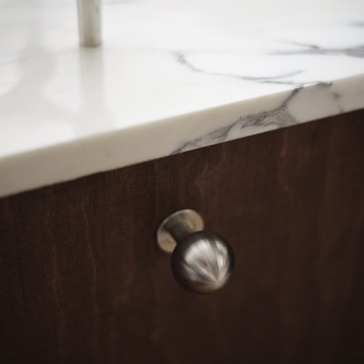 Pomo para mueble Marbelo 30, acero inoxidable cepillado