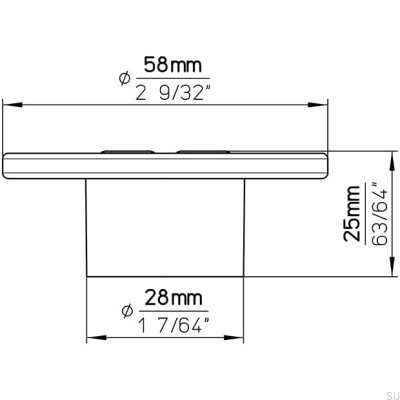 Pomo para mueble SM8257F 58 Plástico Rosa