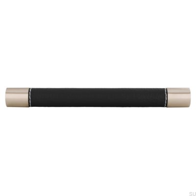 Tirador para mueble rectangular Alt. 170 160 Metal con cuero negro