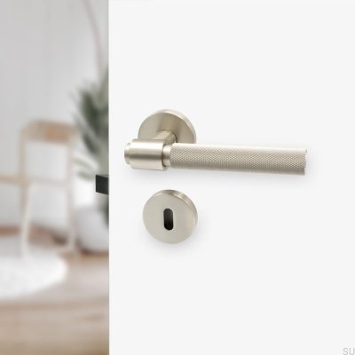 Tirador de puerta Helix 200, metal, plateado, cerradura modular
