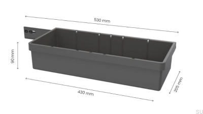 Bandeja para mueble para productos de limpieza.