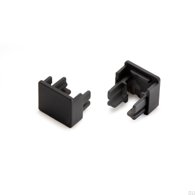 Punta para perfil de superficie Nexus, negro (2 piezas)