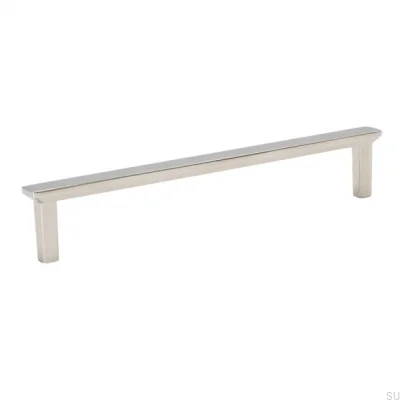 Tirador alargado para mueble Bror 160, metal, níquel pulido